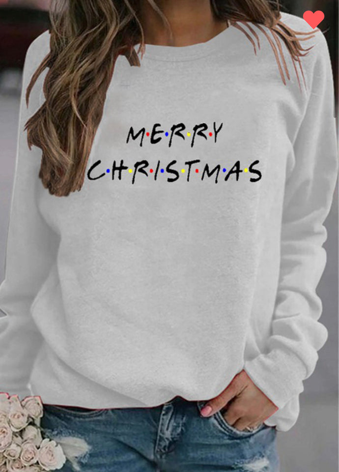 GRAY MERRY XMAS SWEATSHIRT